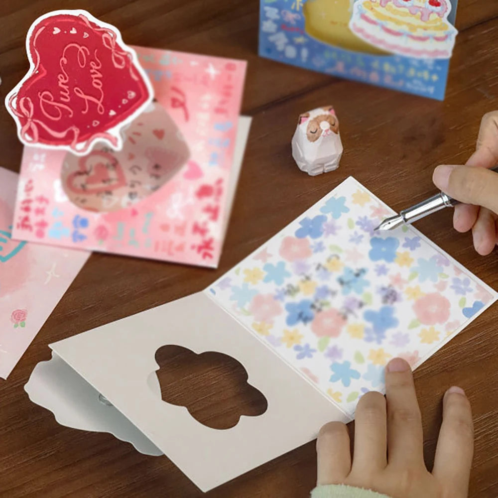 3D Greeting Card Envelope Lucky Arrival Series Birthday Wishes
