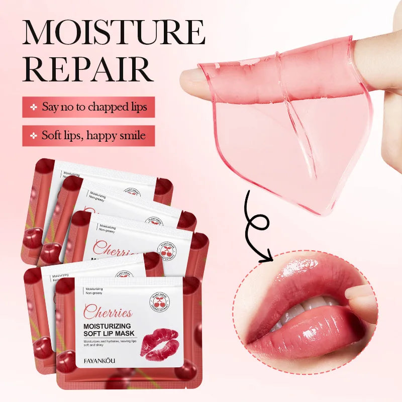 Crystal Collagen Lip Mask Patches – Cherry & Strawberry Plumper
