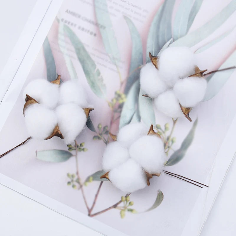 Artificial Cotton Flower Balls 50/100 Pcs – Wedding & Home Decor