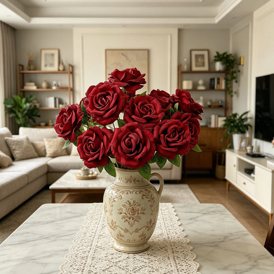 Silk Rose Artificial Bouquet – Wedding, Home & Garden Decor