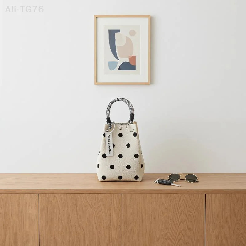 Cute Knitted Handbag with 3D Magnetic Snap | Women's Clutch