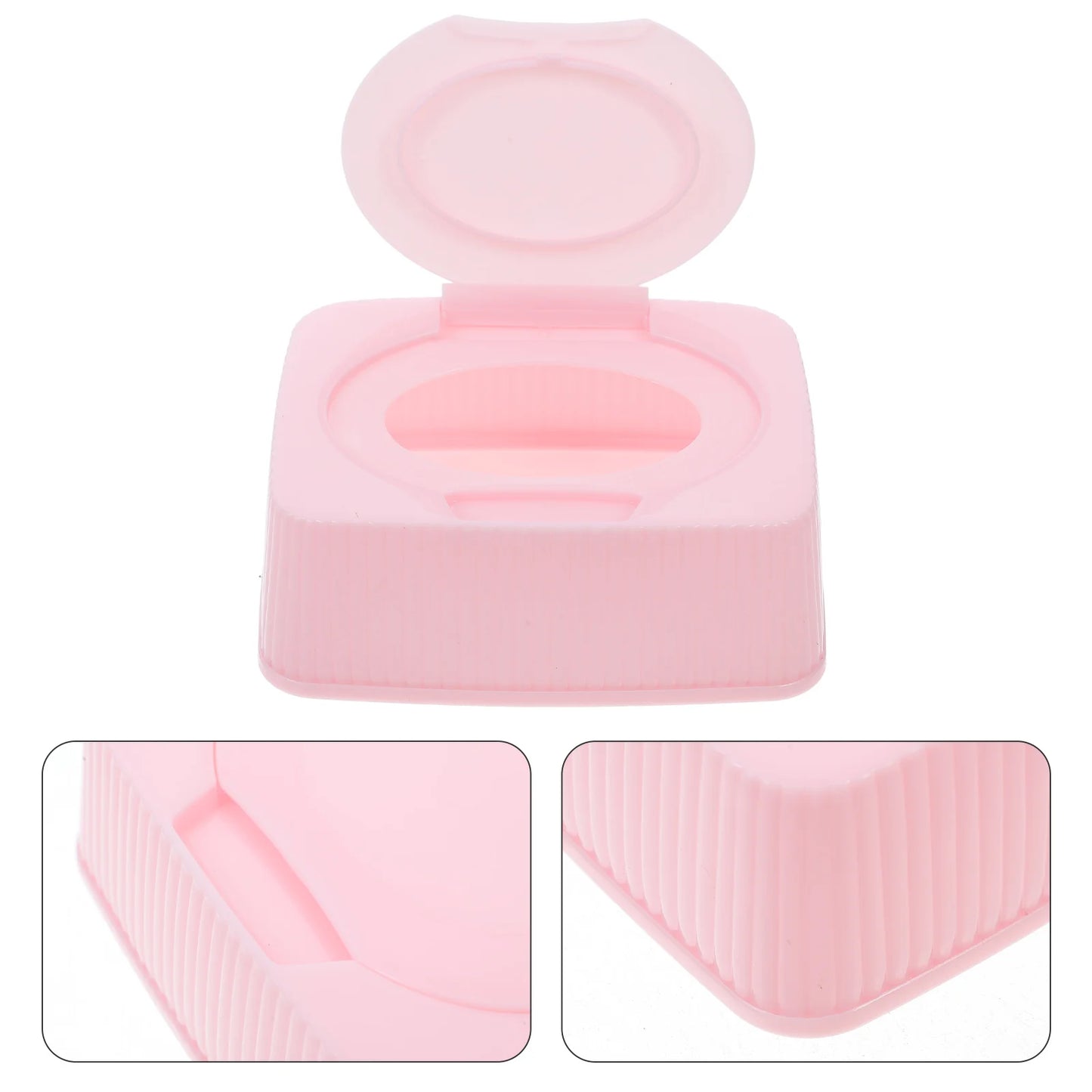 Baby Wipes Dispenser Dustproof Storage Box – Pink Plastic