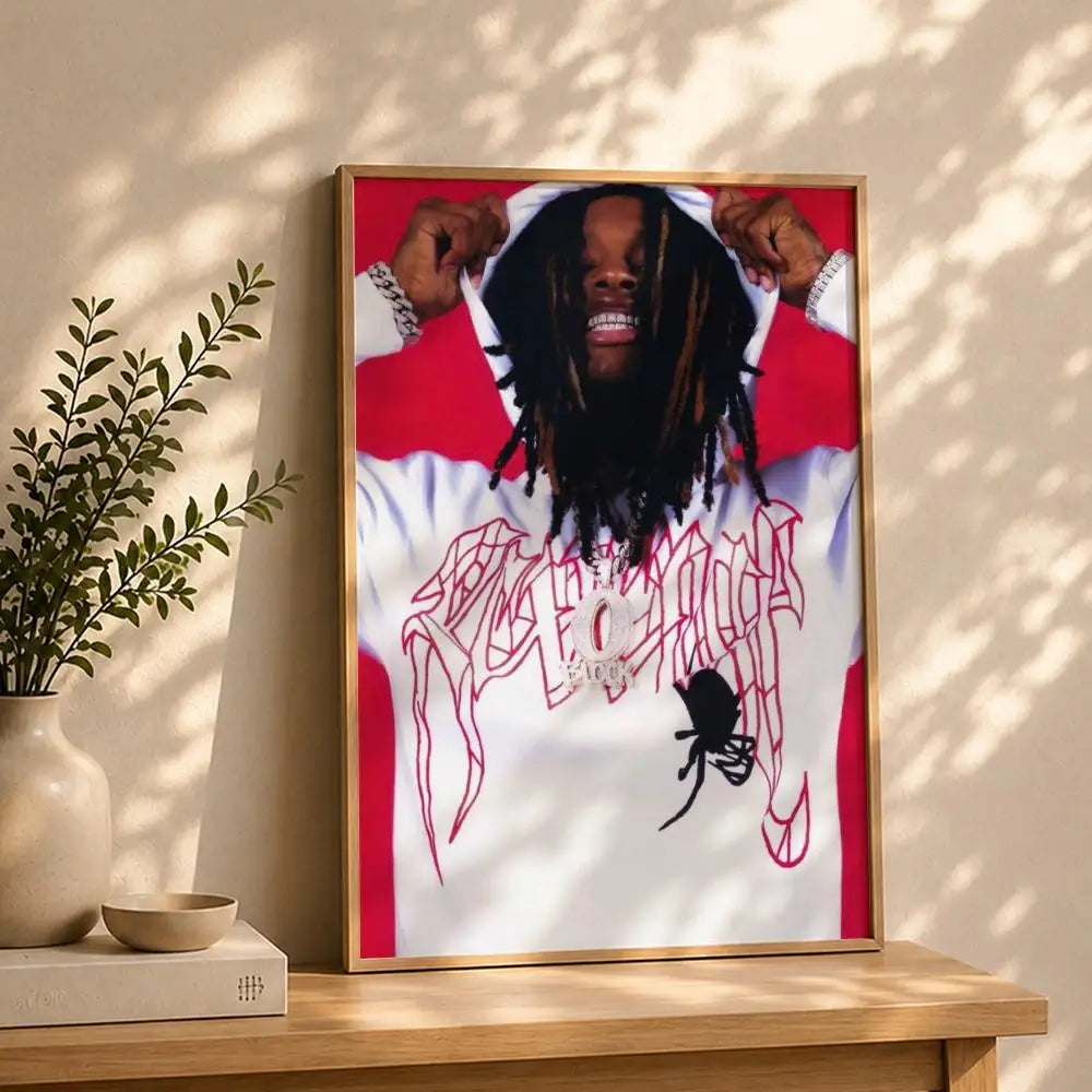 Rapper K-King VonS Poster HD Self Adhesive Waterproof Wall Art Ideal for Home Office Dorm Bedroom Great Gift Peaceful Pleasures Health and Wellness White6 50X70cmNoframe