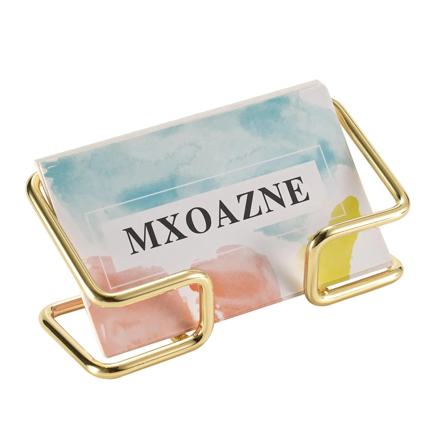 New Desktop Business Card Holder Fashion Metal Business Card Display Holder Modern Business Name Card Stand Home Office Peaceful Pleasures Health and Wellness
