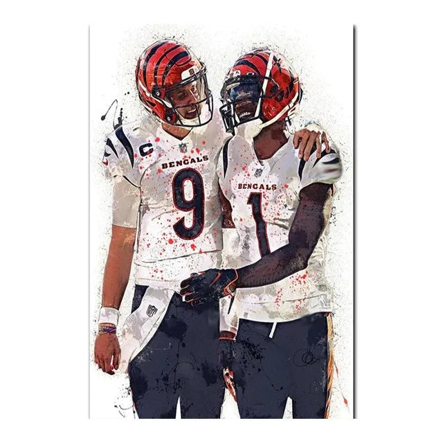 Abstract Football Athlete Canvas Print | Sports Wall Art