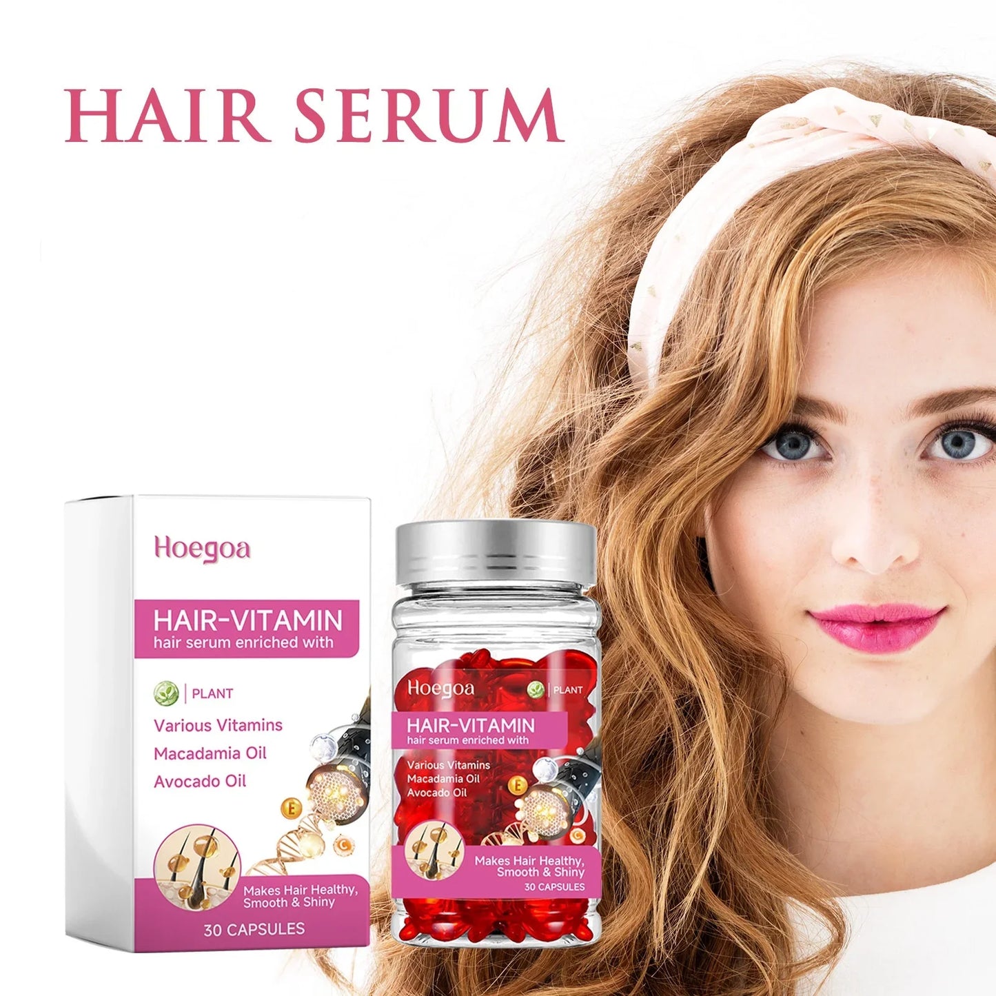 HOEGOA Vitamin Hair Growth Serum Capsules 30pc – Scalp Oil