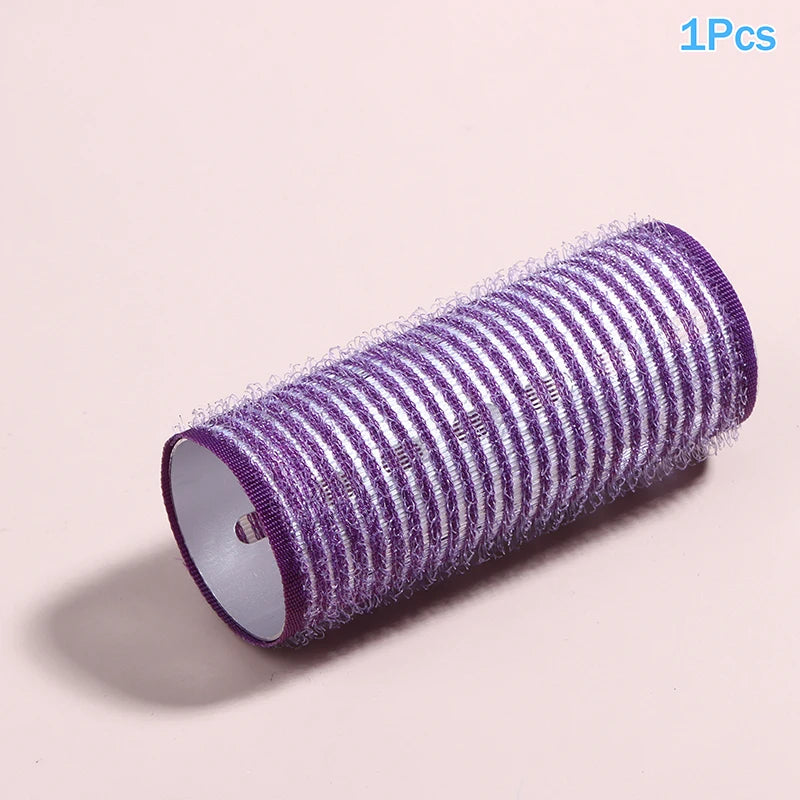 1/5Pcs Bangs Roller Set Hook & Loop Aluminium Silver Core Self Grip Styling Hair Rollers Hot Thermal Volume Curler 30X80mm Peaceful Pleasures Health and Wellness 1Pcs deep purple
