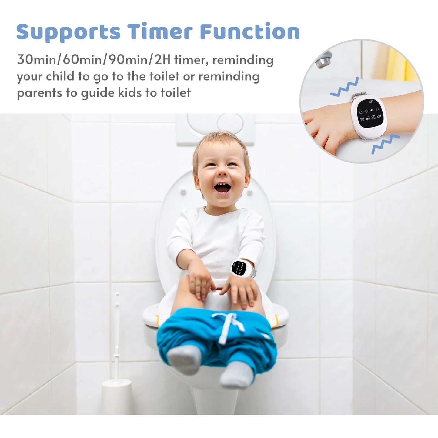 Wireless Bedwetting Alarm 40M | Kids & Elder Care Wristband