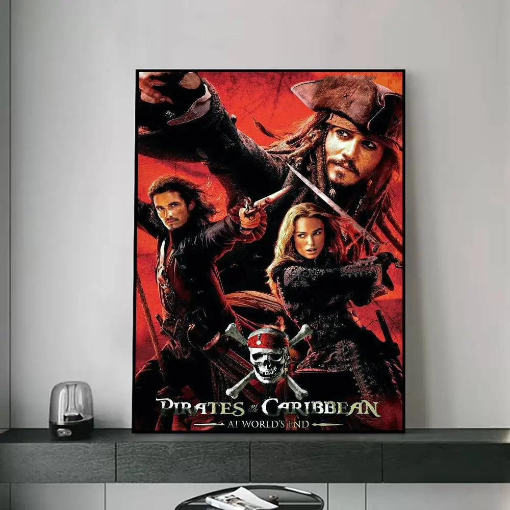 P-Pirates of the C-Caribbean Poster for Modern Decor in Home Offices, Bedrooms, Living Rooms, Kitchens, Bathrooms. Peaceful Pleasures Health and Wellness z3 40x60cm Unframed