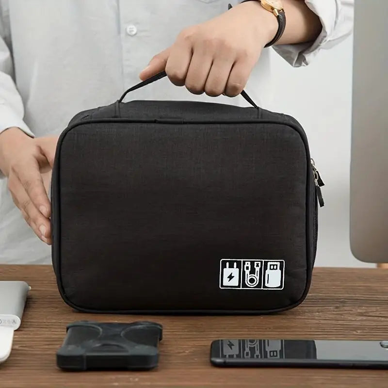 USB Data Line Power Bank Storage Bag Travel Cosmetic Organizer Case Portable Cable Storage Bags Multipurpose Digital Organizer Peaceful Pleasures Health and Wellness