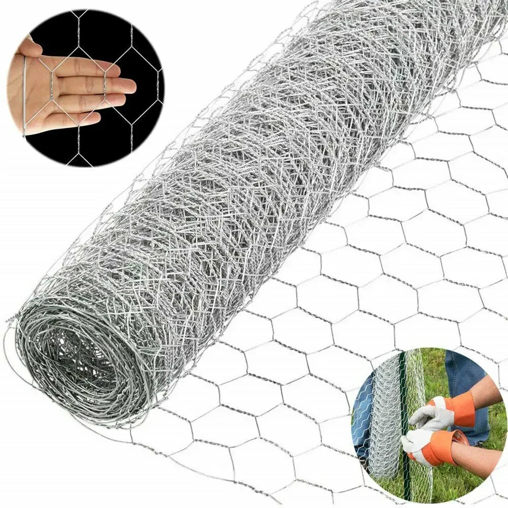 Hexagonal Chicken Wire Mesh Fence 35cm x 1M – Iron Netting