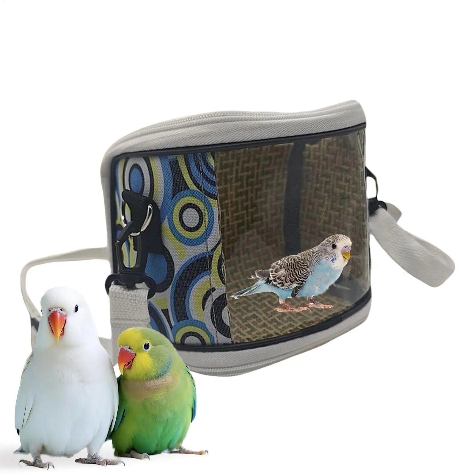 Breathable Bird Carrier Pouch Portable Travel Carrier for Lovebirds Cockatiels Macaw, Outdoor Carrying Bag for Vet Visit Walking Peaceful Pleasures Health and Wellness