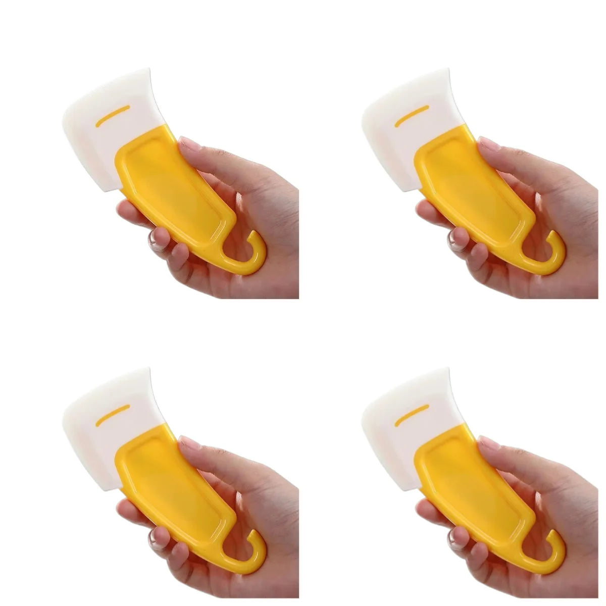 1/2/3Pcs Kitchen Scraper Oil Stain Cleaning Silicone Spatula Cake Baking Pastry Gadgets Dirty Pan Pot Dishes Cleaner Tools Peaceful Pleasures Health and Wellness 4PCS