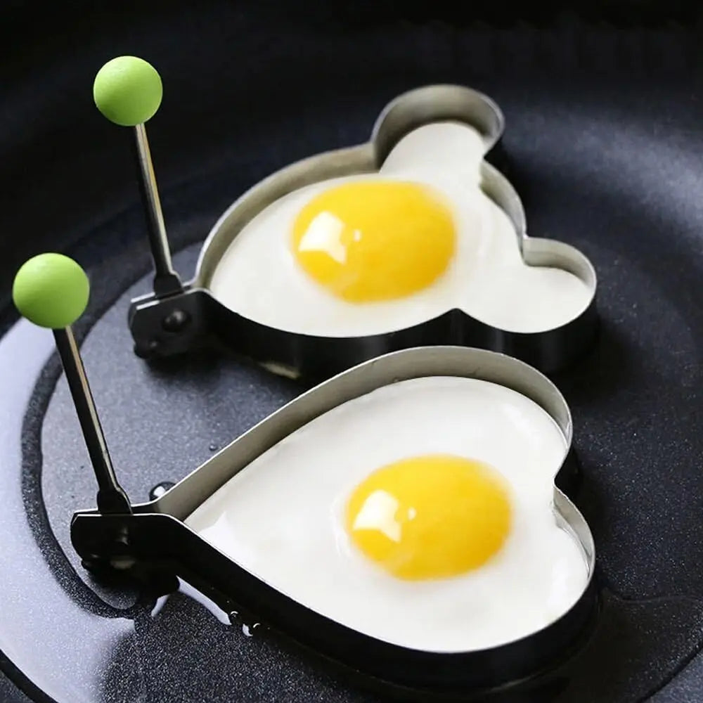 Stainless Steel Egg Ring & Pancake Mold with Handle | 1-2 pc