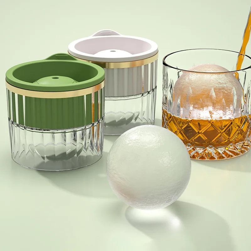 Large-capacity spherical ice box new silicone ice lattice mold food grade household ice mold with cover round ice lattice mold Peaceful Pleasures Health and Wellness