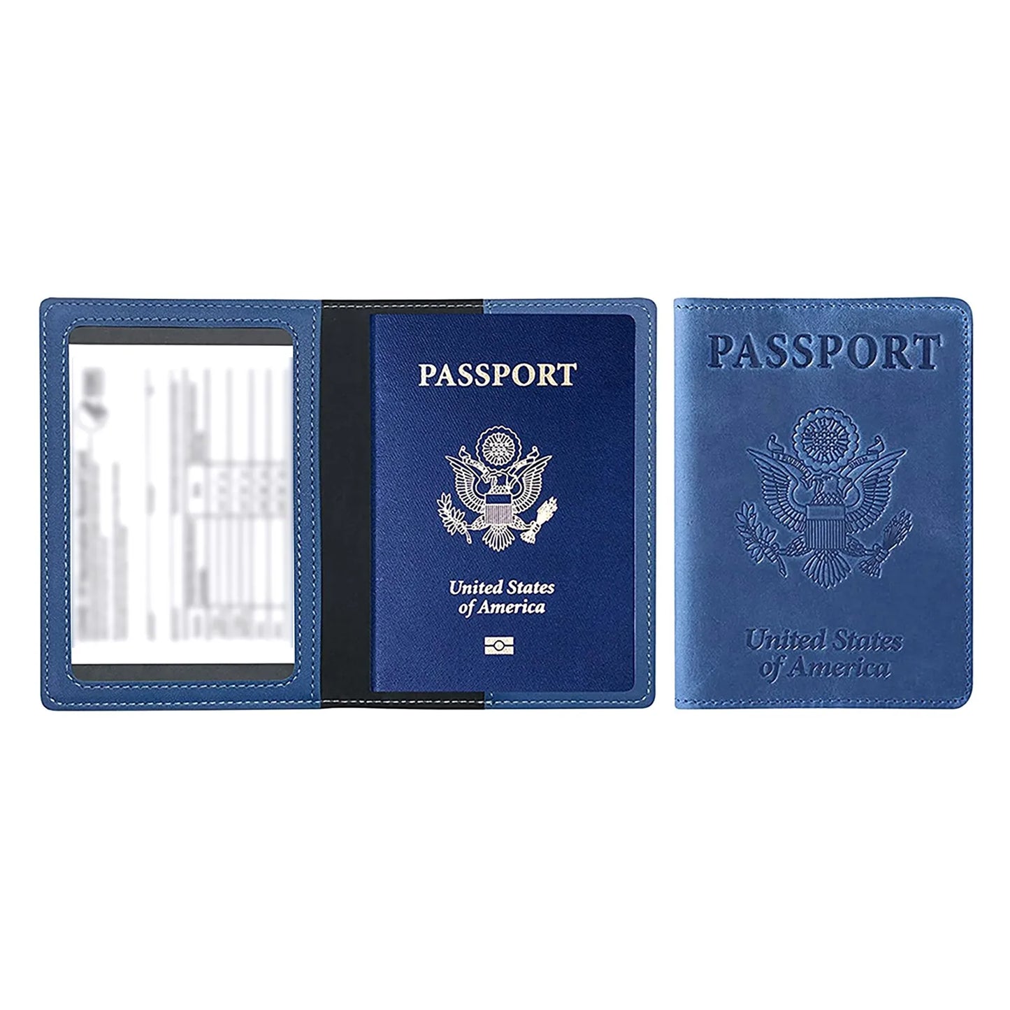 Leather Passport Holder Wallet – Unisex Travel Card Cover