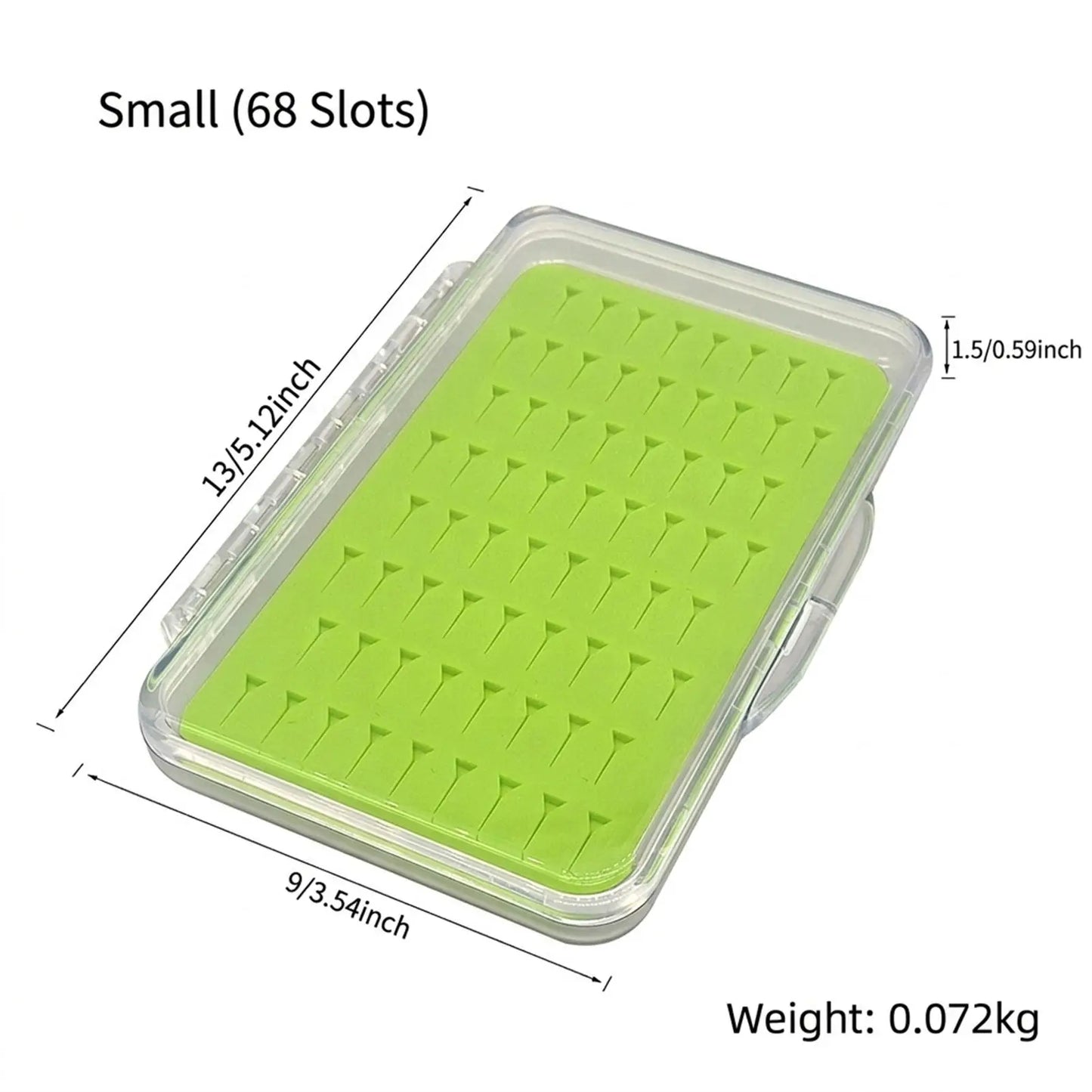 Acrylic Fly Fishing Box With Silicone Slots Durable Green Compact Design For Outdoor Use Peaceful Pleasures Health and Wellness