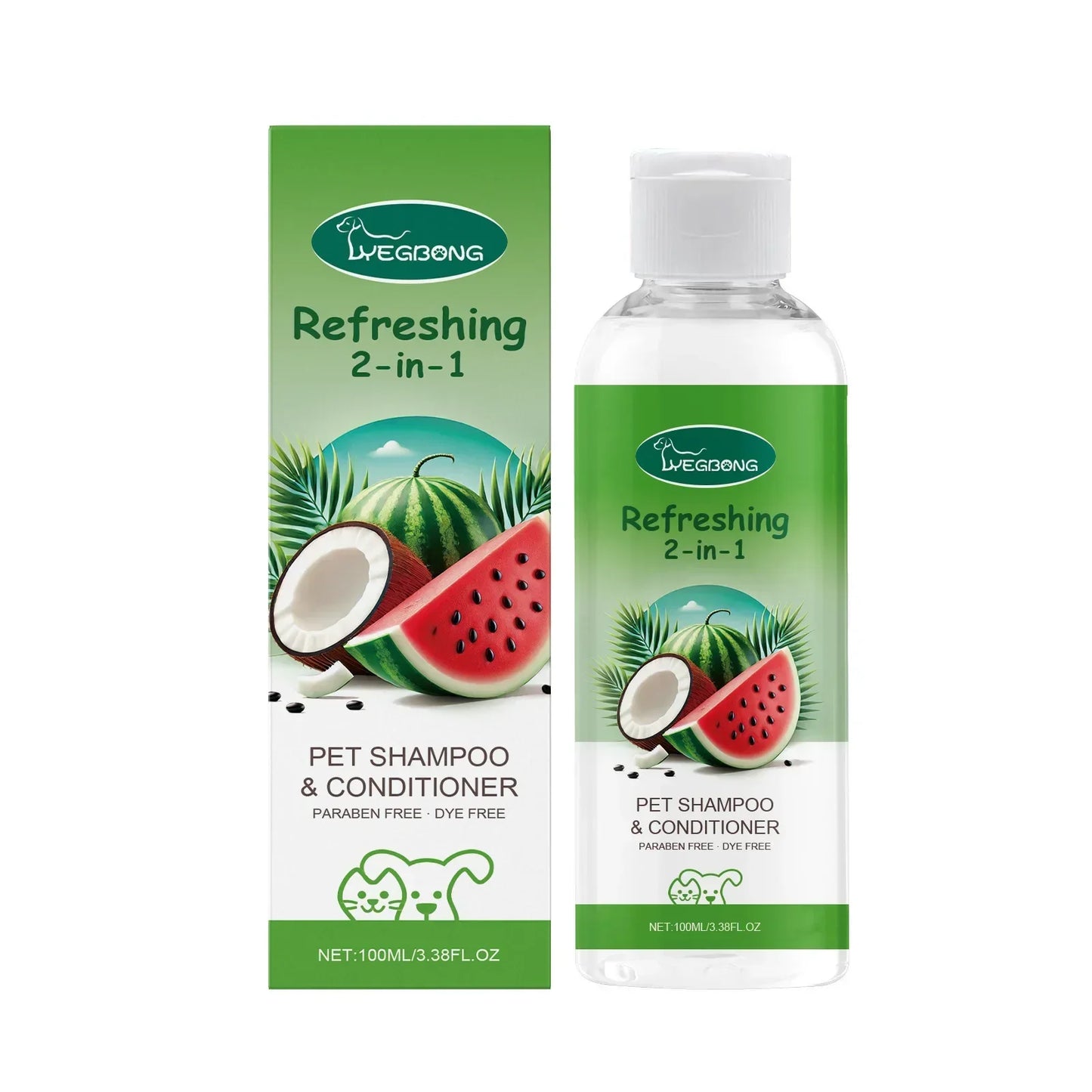 YEGBONG 2-in-1 Dog & Cat Shampoo Conditioner – Moisturizing