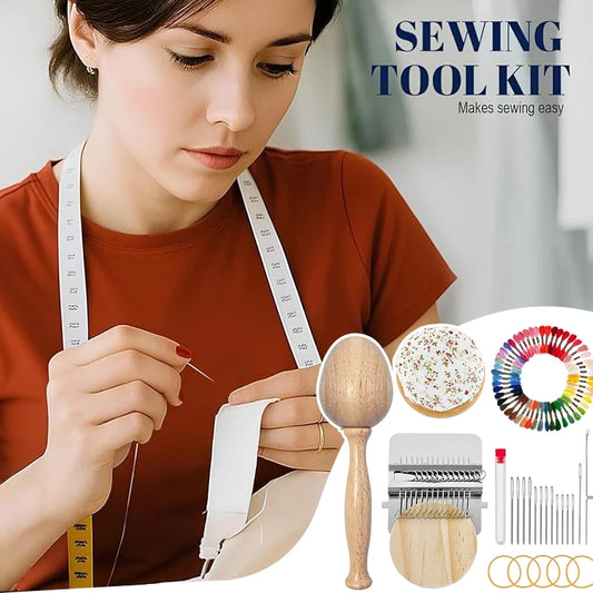 Ultimate Weaving & Darning Kit – Mini Loom, 14 Hooks, 50 Threads Weaving & Darning Kit Peaceful Pleasures Health and Wellness