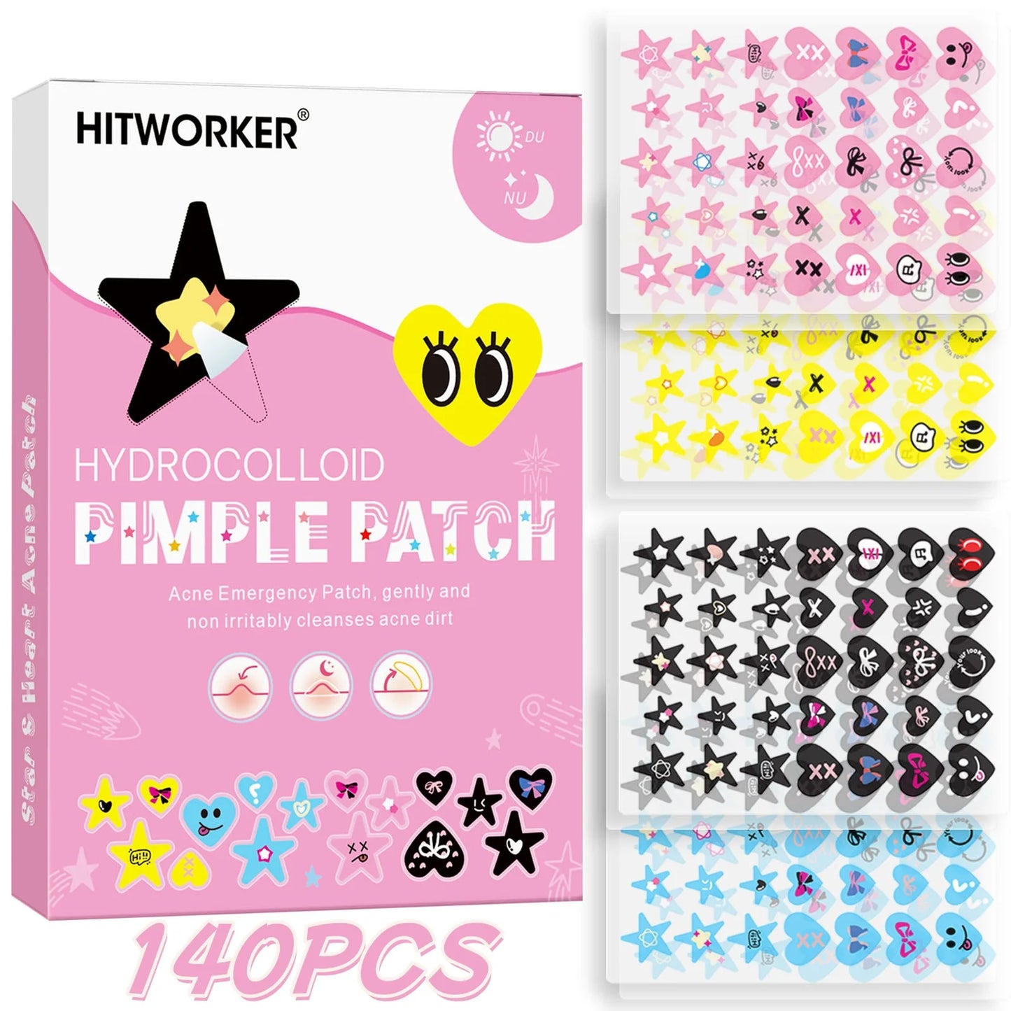 Invisible Waterproof Hydrocolloid Acne Patches – All Skin Types