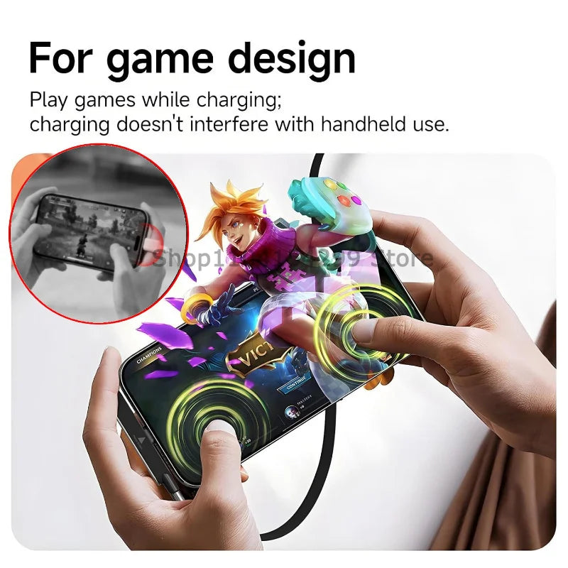 240W USB-C Flat Cable with Foldable Phone Stand & Desk Holder
