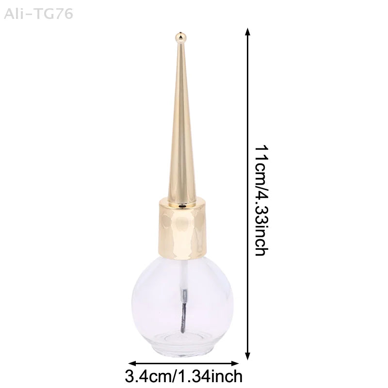 15ml Glass Empty Nail Polish Bottle with Brush | Nail Art