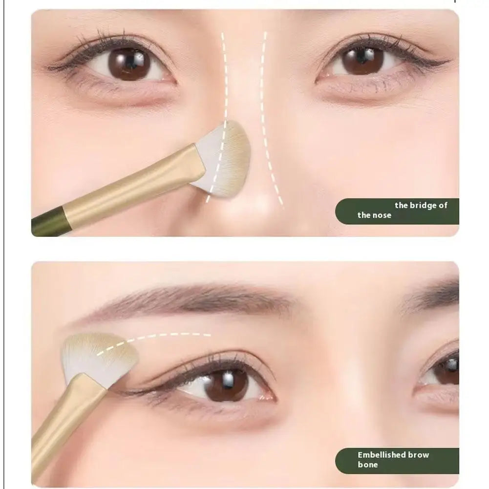 Half Fan Nose Contour Brush – Soft Eyeshadow Sculpting Tool