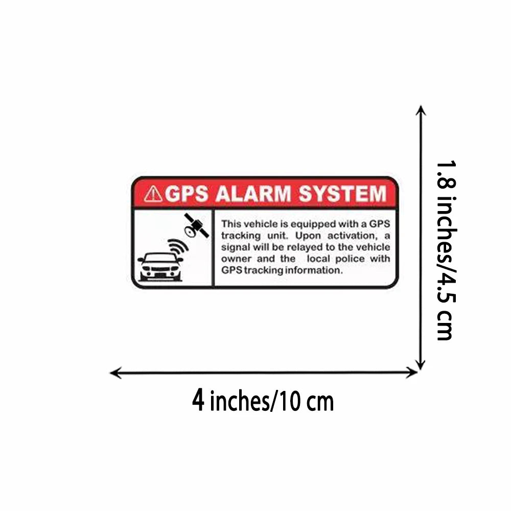 GPS Alarm System Warning Sticker Set Car Decal Peaceful Pleasures Health and Wellness