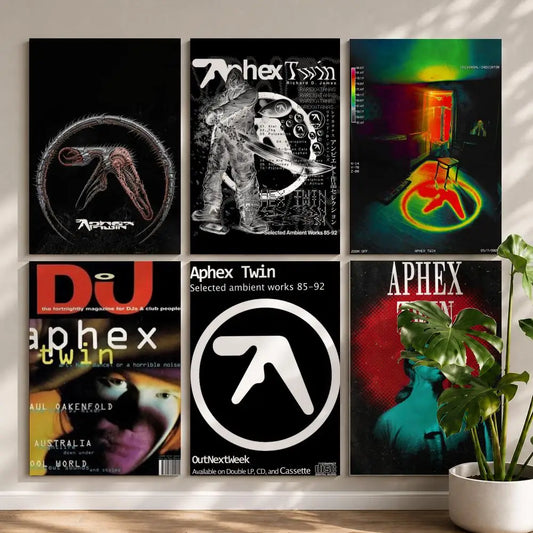 Band A-Aphex TwinS Poster HD Self Adhesive Waterproof Wall Art Ideal for Home Office Dorm Bedroom Great Gift Peaceful Pleasures Health and Wellness