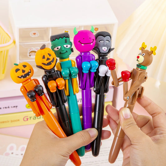 Funny Boxing Ballpoint Pen Blue Ink Creative Pumpkin Monster Santa Peaceful Pleasures Health and Wellness
