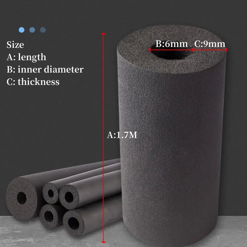 Rubber Foam Pipe Insulation Sleeve 6–32mm | 1.8m Thermal Wrap