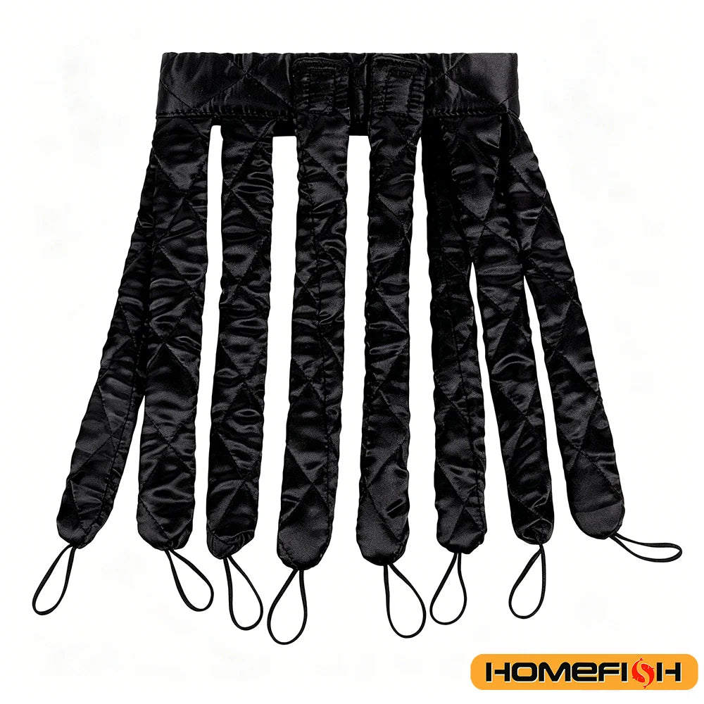 Heatless Curling Rod Headband for Lazy Hair - Silk Ribbon Soft Wave Formers for Sleeping No Heat Curls Peaceful Pleasures Health and Wellness black2.0 MAGIC TAPE