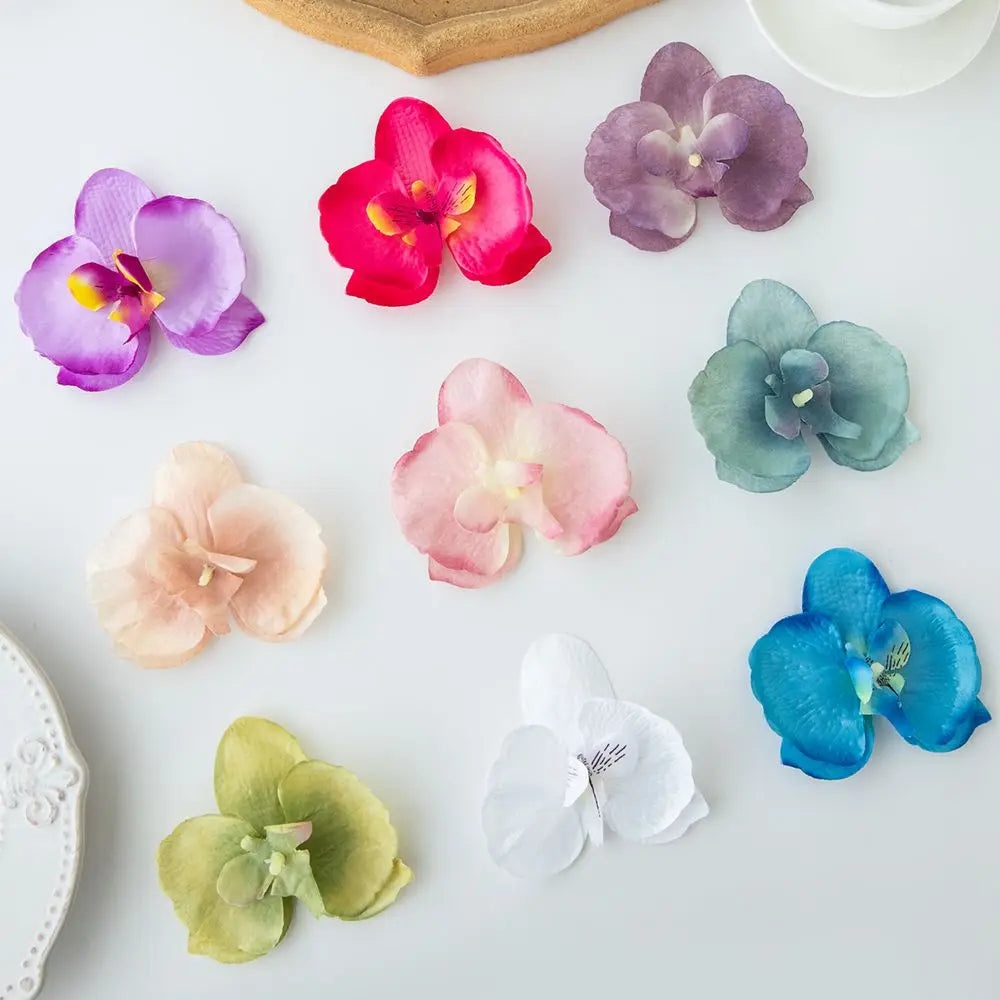 Silk Orchid Artificial Flowers 20/40pcs | Wedding & Home Decor