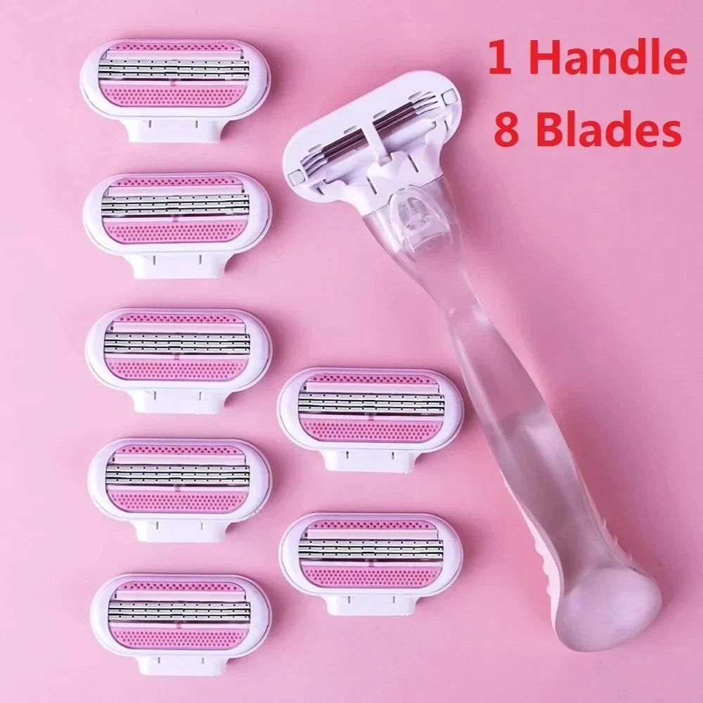 3-Layer Manual Razor for Women – Anti-Irritation, Ultra-Sharp