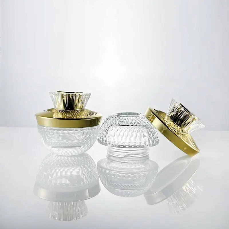 1pcs Luxury 50g Glass Face Cream Jar With Lid Cosmetic Jar Container For Cream Lotion Jars Travel Lotion Bottle Peaceful Pleasures Health and Wellness