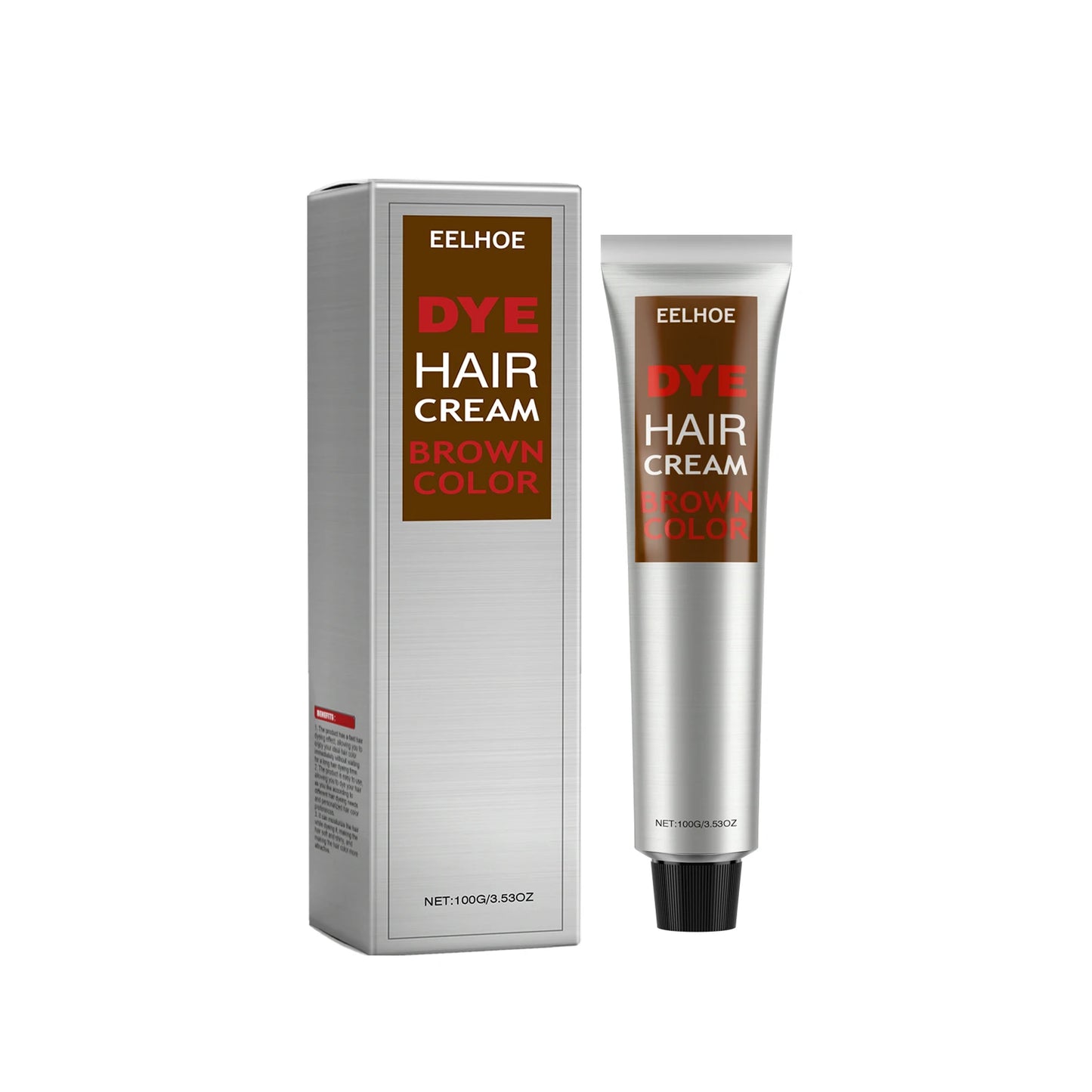 EELHOE Hair Color Cream – Gray Coverage, Semi-Permanent, Long-Lasting Shine Peaceful Pleasures Health and Wellness Brown