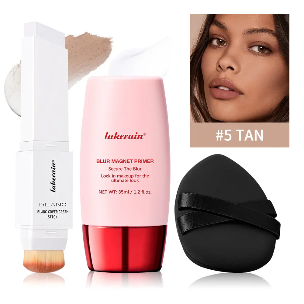 Blur Magnet Primer & Color-Change Foundation Stick | Korean Makeup
