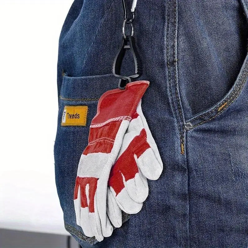 2Pcs Glove Clips with Metal Carabiner Anti-Lost Glove Holders for Work Gloves Outdoor Safety Gear Storage Clips Peaceful Pleasures Health and Wellness