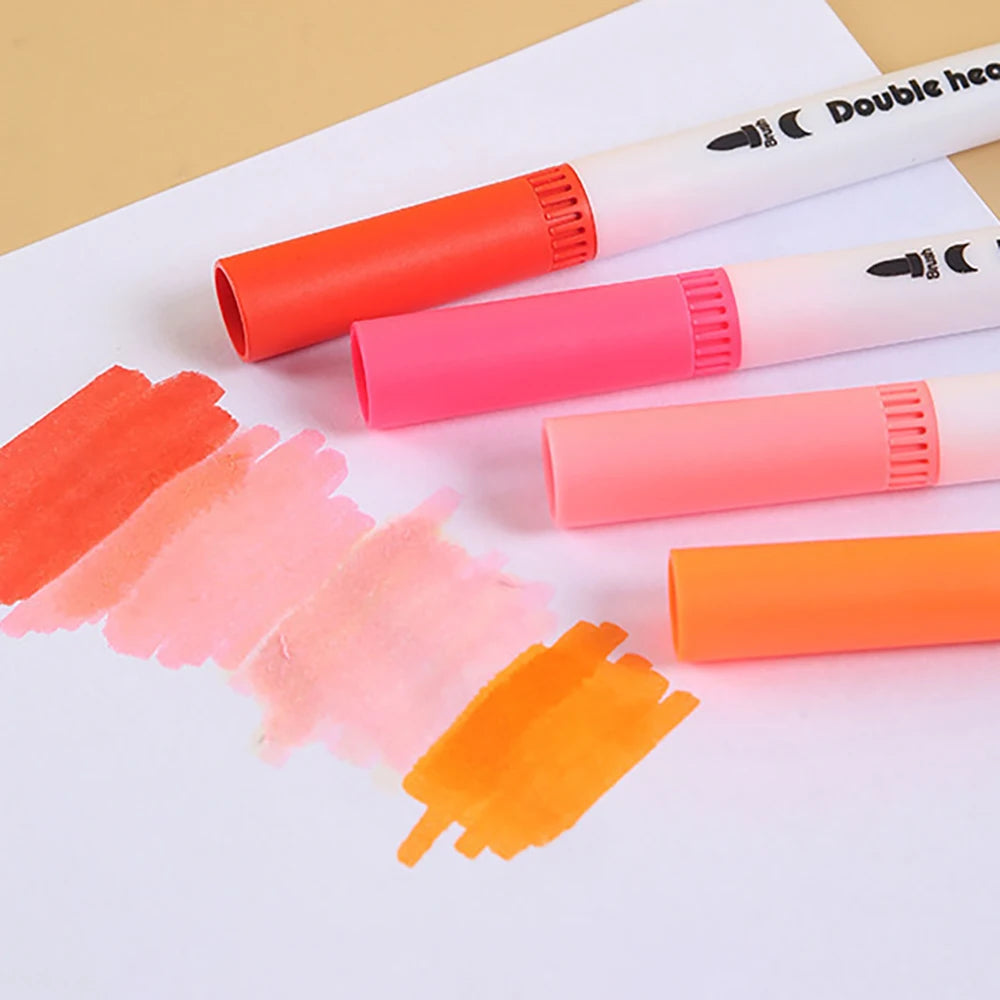 12 Brush Washable Dual Head Watercolor Pen Student Art Painting