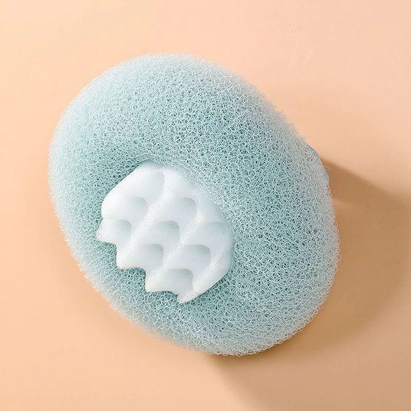 Sunflower Bath Ball Shower Sponge with Suction Cup & Handle