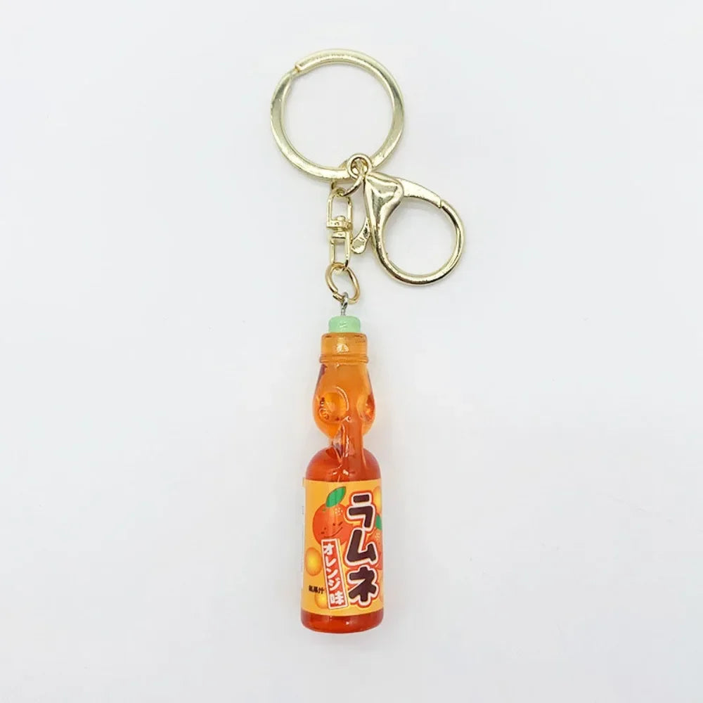 Miniature Japanese Ramune Soda Keychain – Kawaii Resin Charm
