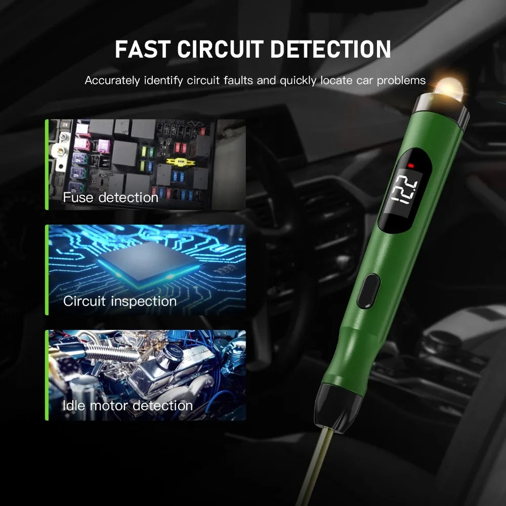 P50 Digital Car Circuit Tester Probe 5V-30V Voltage Test Pen Auto Electrical Diagnostic Tool for Garage Mechanic Repair Peaceful Pleasures Health and Wellness