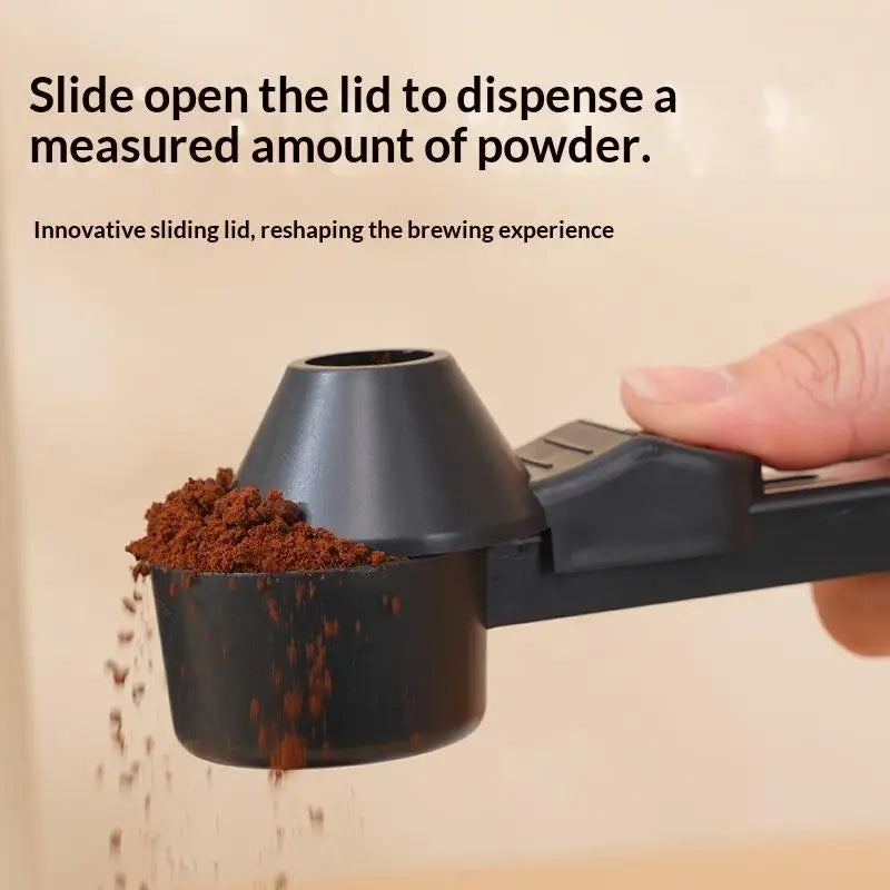 Sliding Leakproof Powder Scoop Funnel Spoon | Protein & Coffee