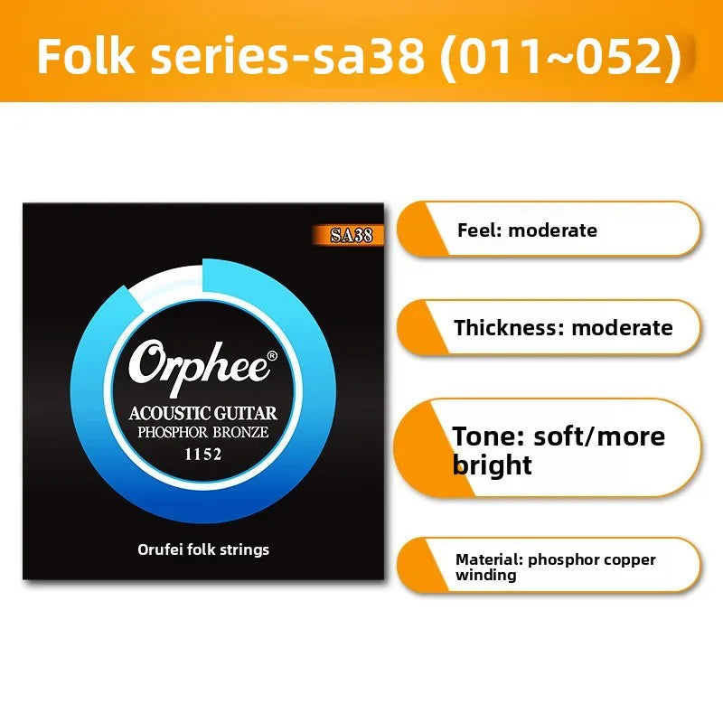Orphee SA37 SA38 SA39 String Acoustic Guitar Strings Phosphor Bronze