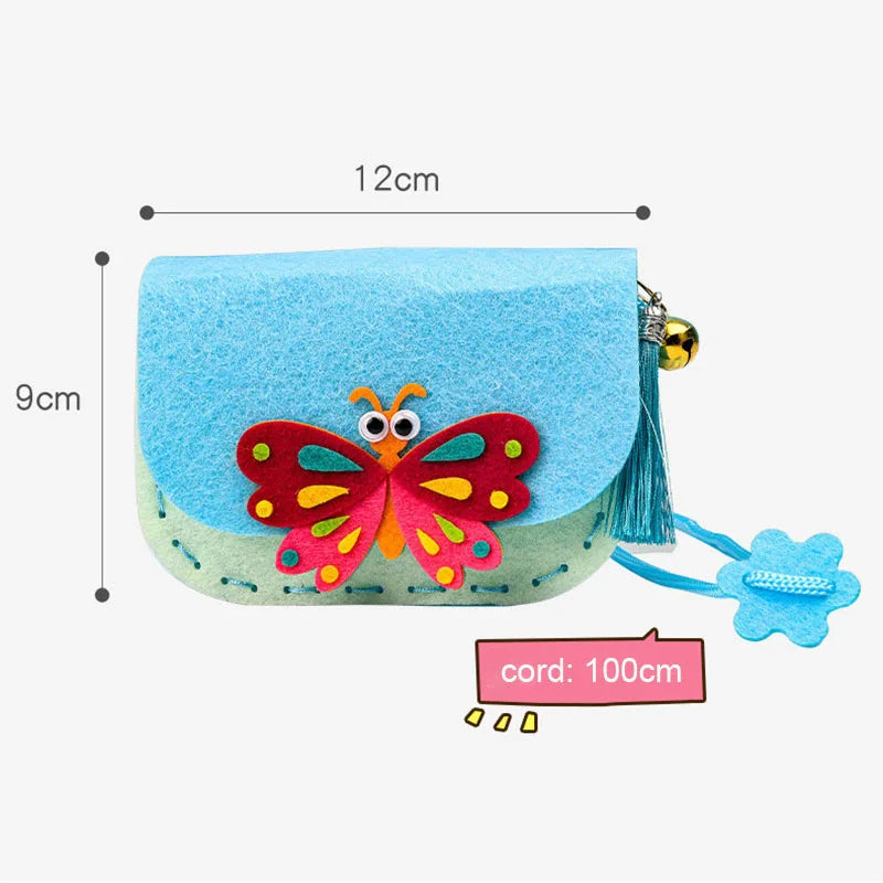 DIY Shoulder Bag Non-woven Fabric Sewing Kits Kids Handmade Needle
