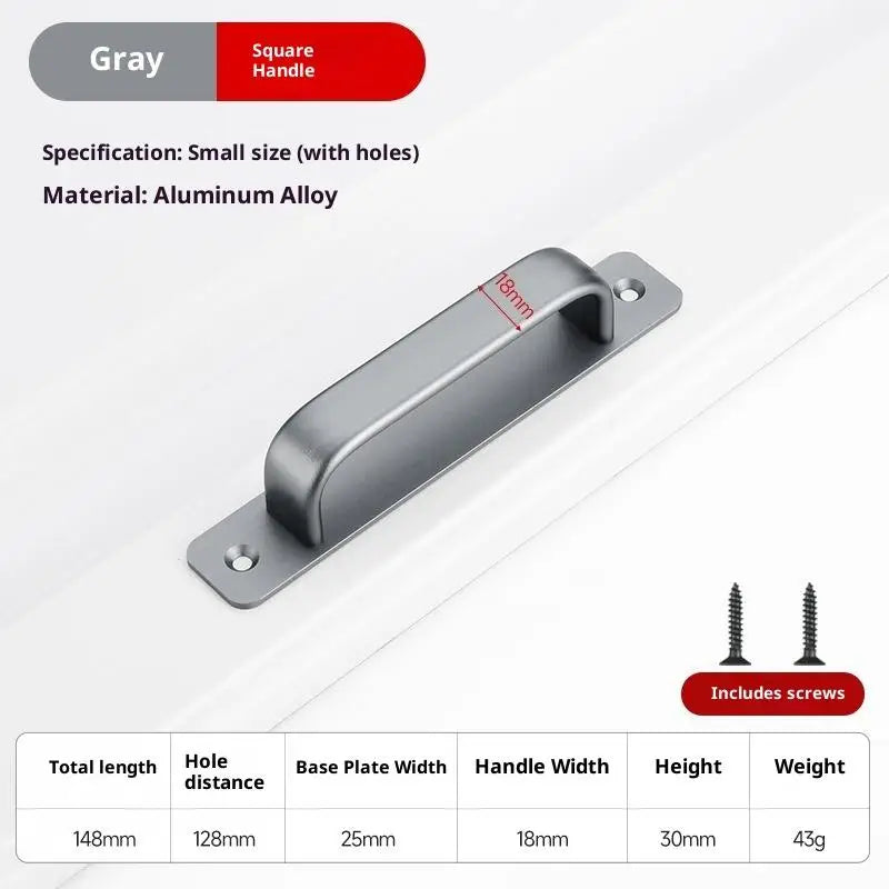 Drill-Free Adhesive Aluminum Door Handle for Sliding Doors