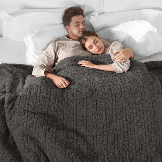 Dual Control Electric Heated Blanket – 5 Heat Levels, Washable, ETL Certified, Dark Gray Heated Blankets Peaceful Pleasures Health and Wellness United States