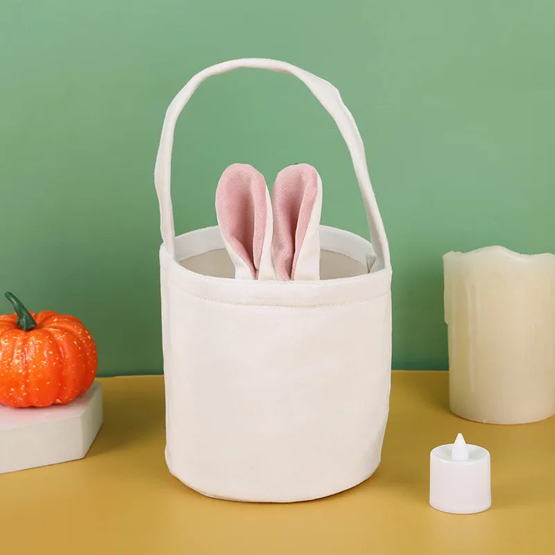 Light-Up Glitter Bunny Easter Egg Basket | Kids Candy Bucket
