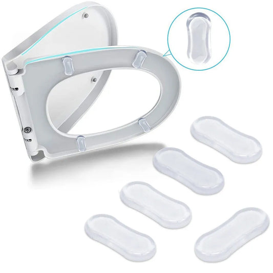 Durable Silicone Toilet Seat Bumper 5 PCS Strong Adhesive Toilet Seat Buffer Pad Shock-Proof Bathroom Accessories Peaceful Pleasures Health and Wellness 5PCS
