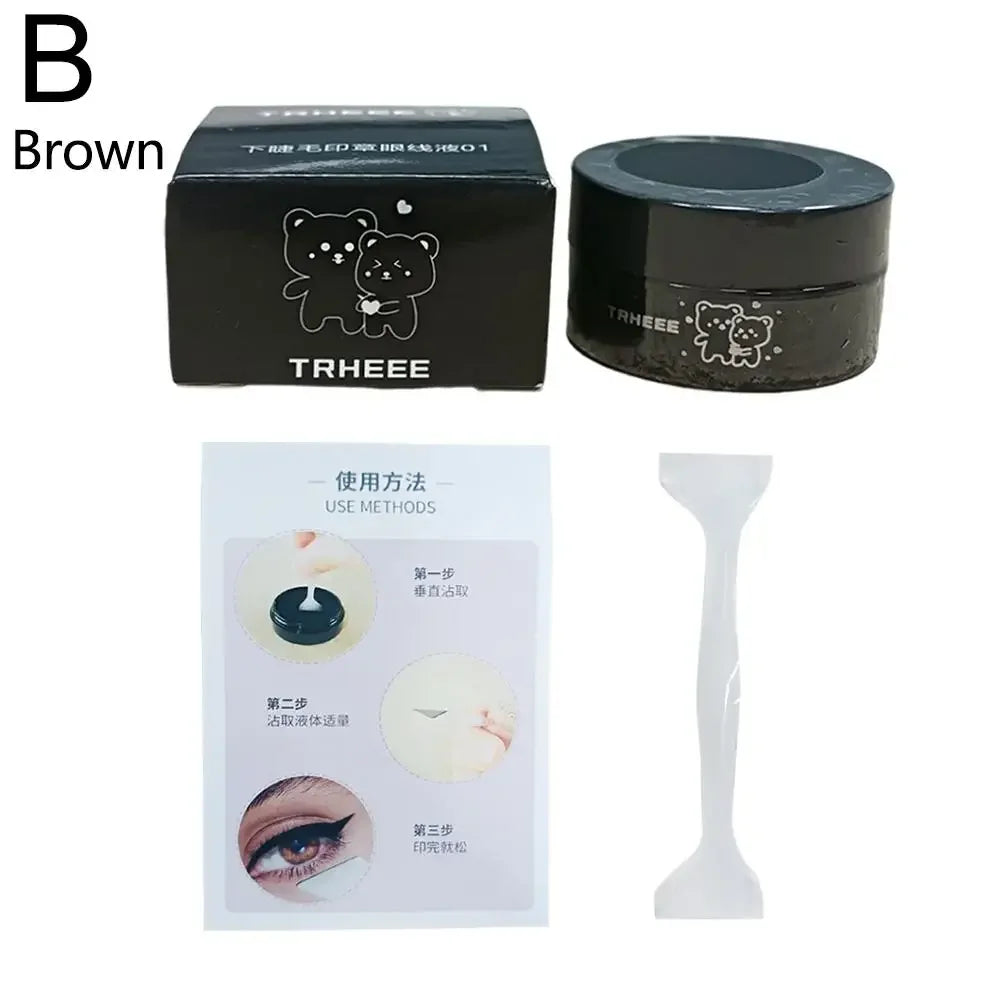 Double Ended Eye Eyeliner Stamps Set Eye Shadow Cosmetic Easy To Color Eye Liner Stamping Stencil Accessories Lash Make Up Tools Peaceful Pleasures Health and Wellness Brown
